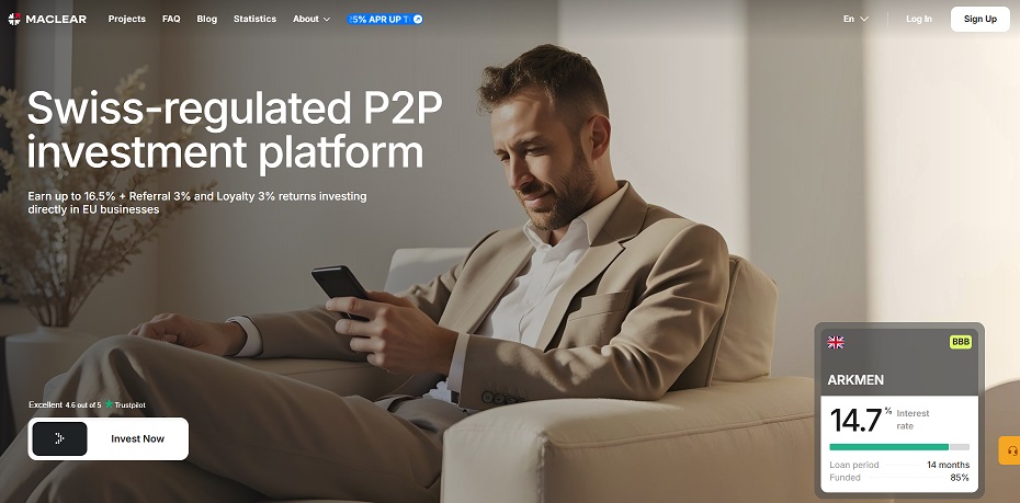 Maclear — plataforma suíça de P2B lending para PMEs